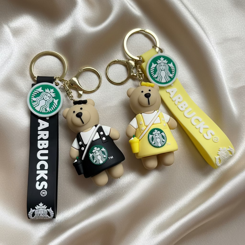 Premium Starbucks-Inspired Keychains