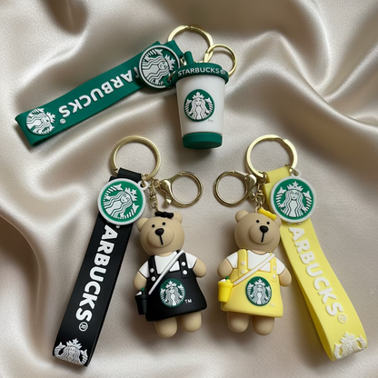 Premium Starbucks-Inspired Keychains