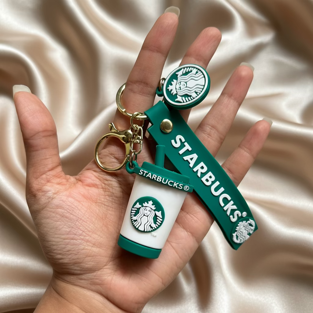 Premium Starbucks-Inspired Keychains