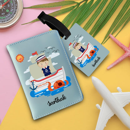 Personalized Passport & Bag Tag Combo For Kids