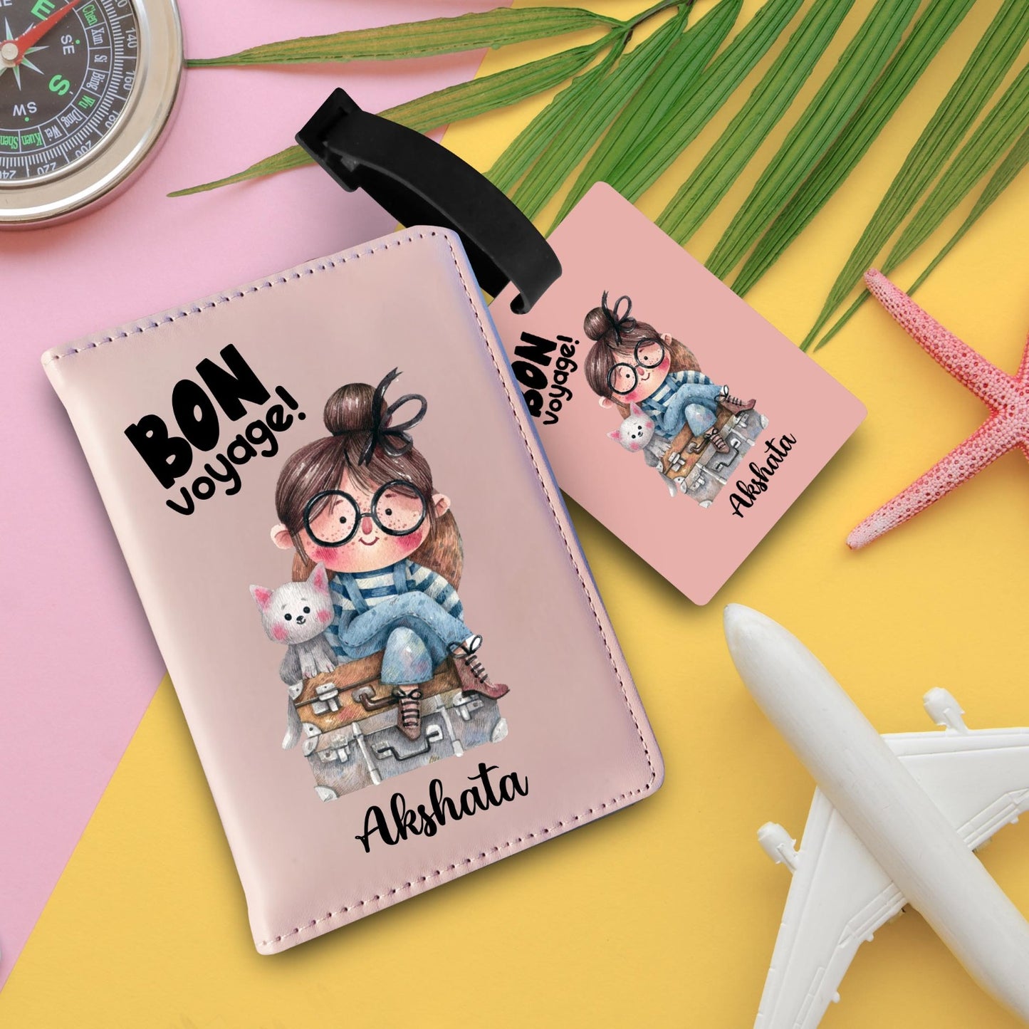 Personalized Passport & Bag Tag Combo For Kids