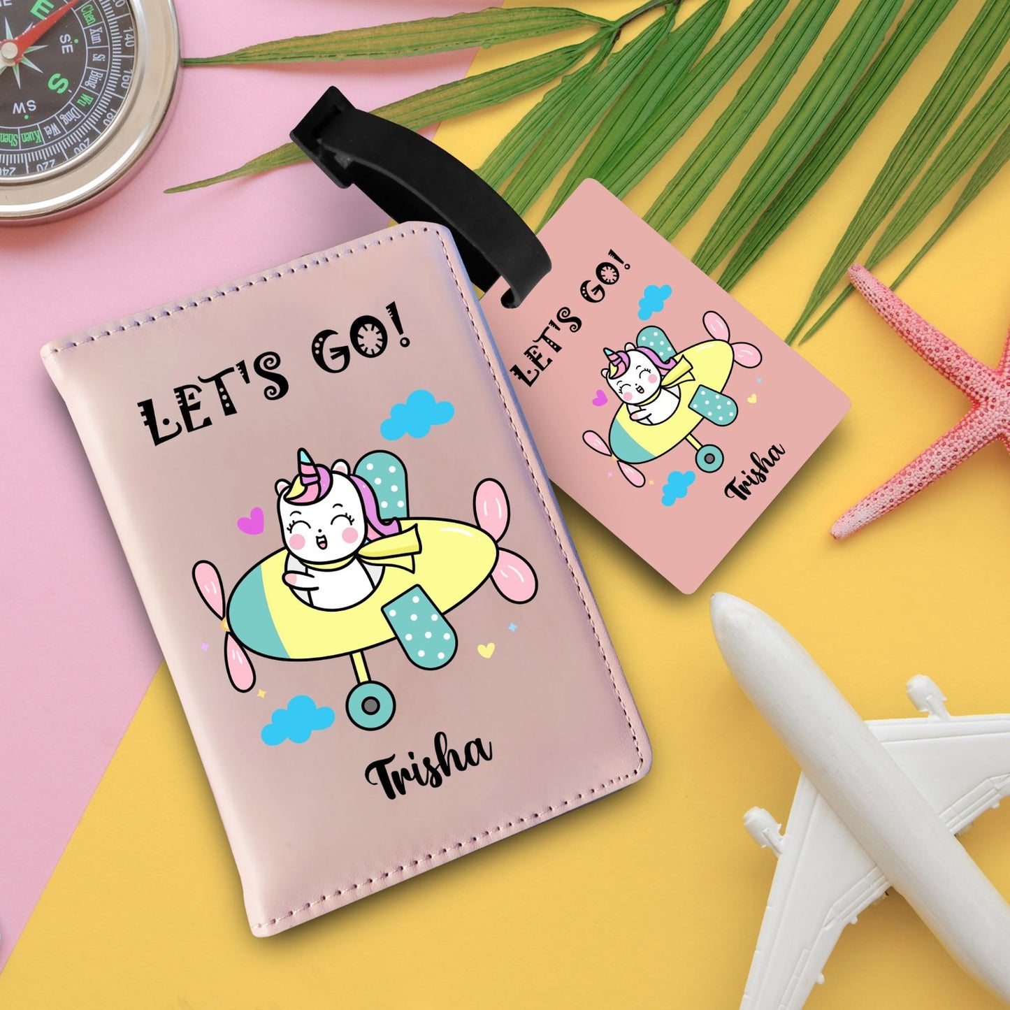 Personalized Passport & Bag Tag Combo For Kids