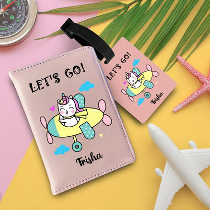 Personalized Passport & Bag Tag Combo For Kids