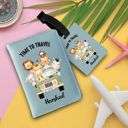 Personalized Passport & Bag Tag Combo For Kids