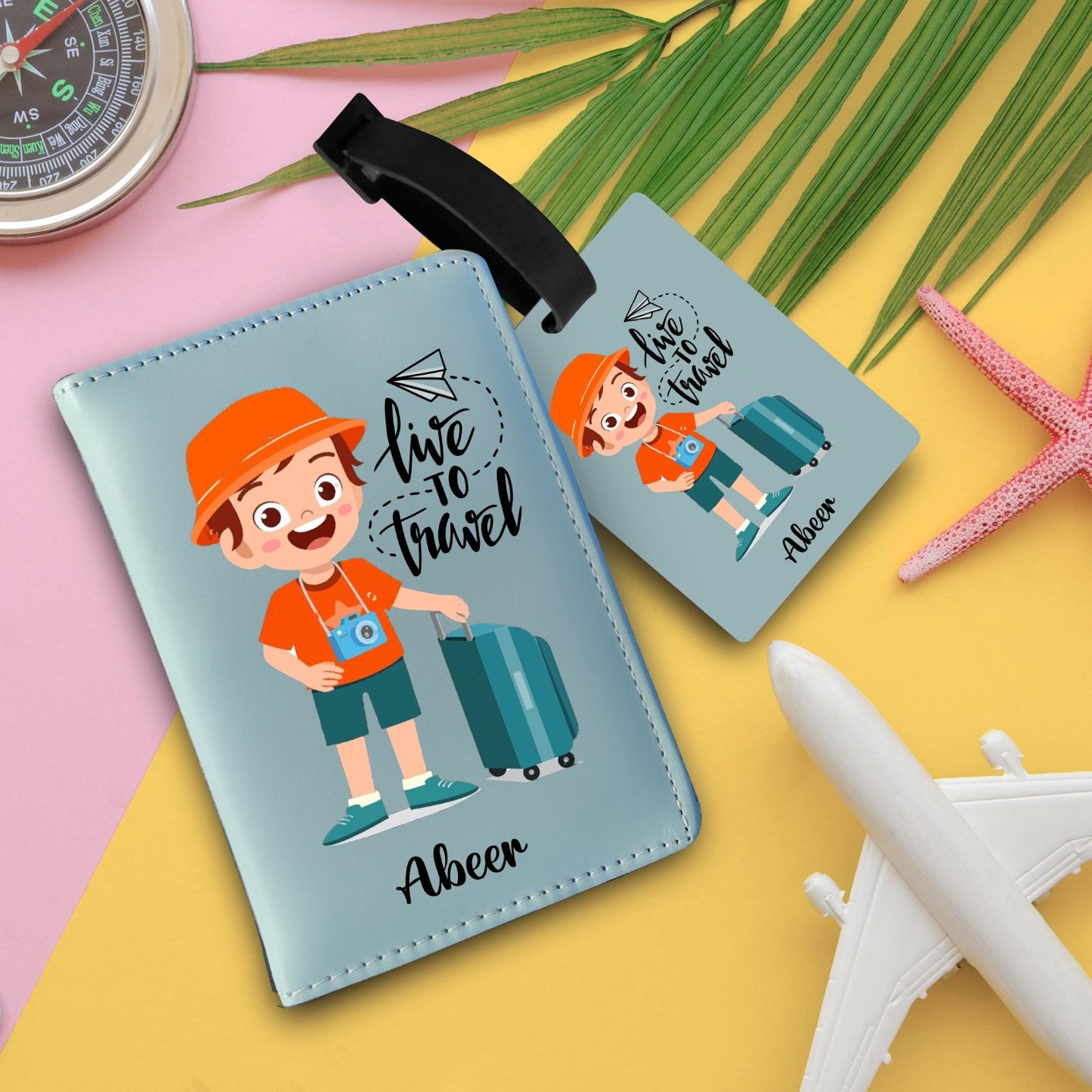Personalized Passport & Bag Tag Combo For Kids