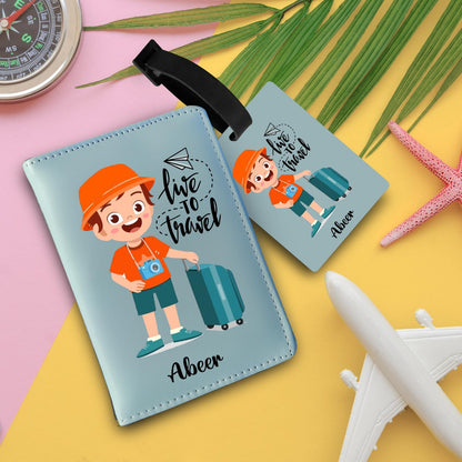 Personalized Passport & Bag Tag Combo For Kids