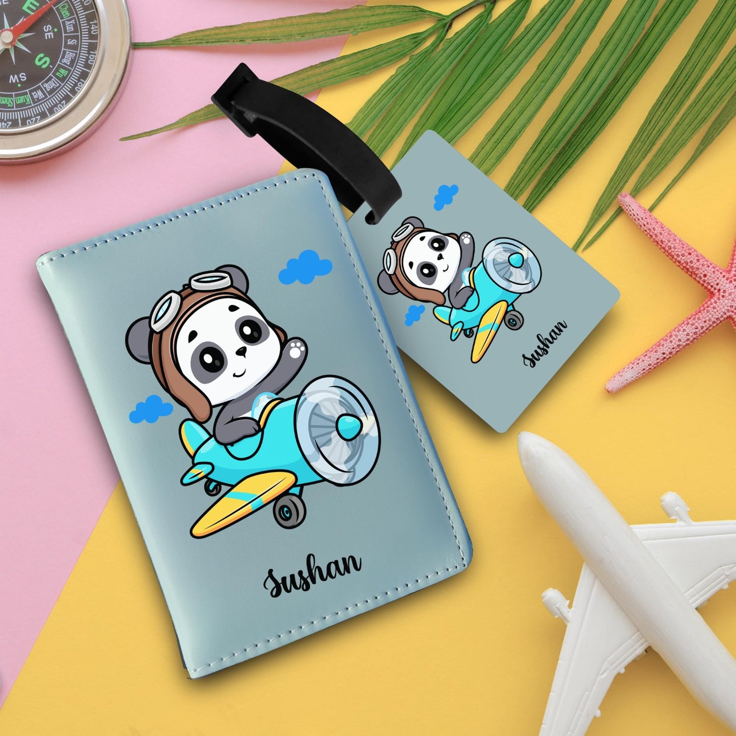 Personalized Passport & Bag Tag Combo For Kids