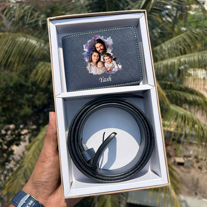 Artistic Wallet & Belt Combo – Premium Personalized Gift Set