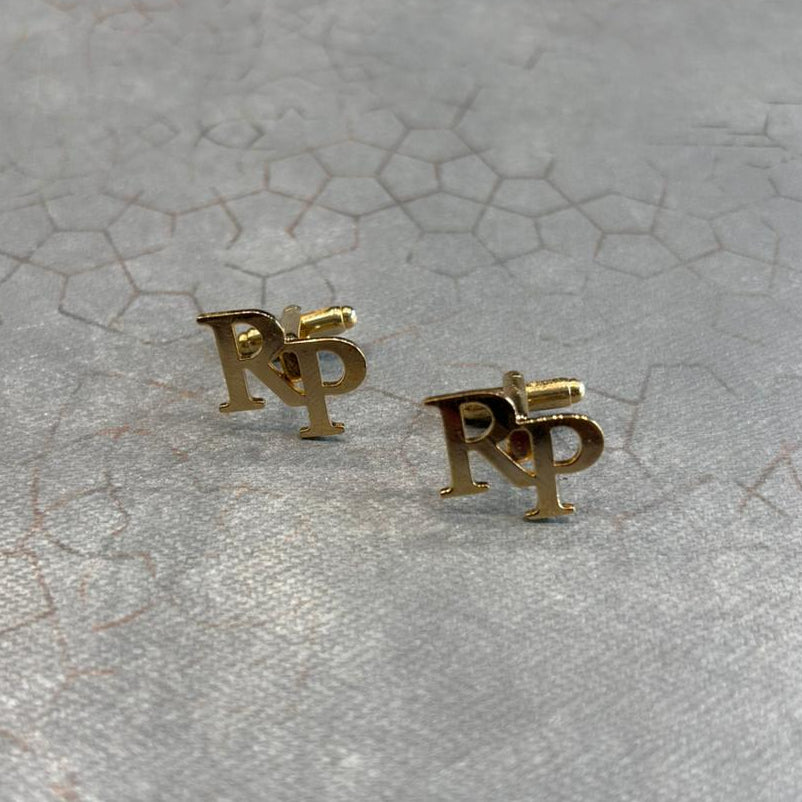 Premium Brass Customised Initial Cufflinks