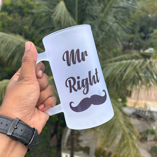 Frosted Customised Beer Mug – 450 ML