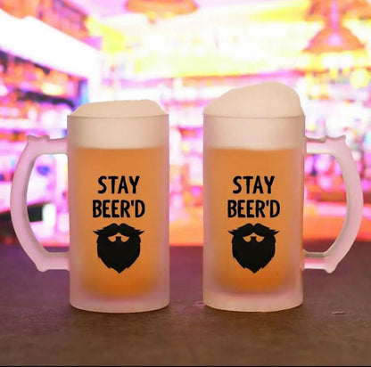 Frosted Customised Beer Mug – 450 ML