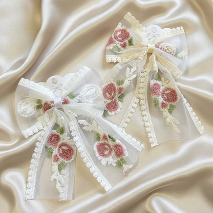 Floral Lace Bow