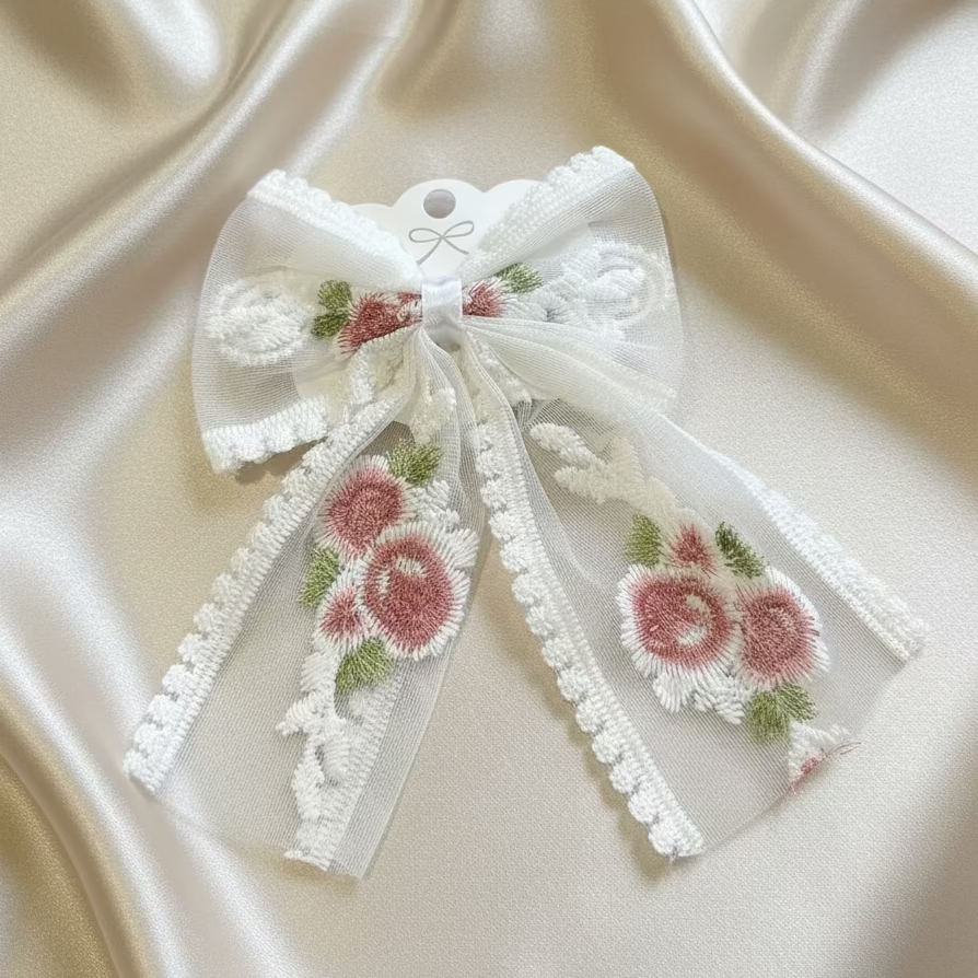 Floral Lace Bow