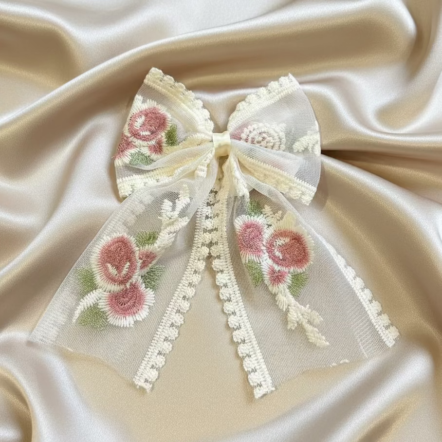 Floral Lace Bow