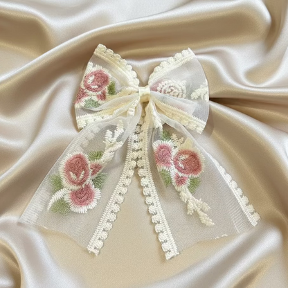 Floral Lace Bow