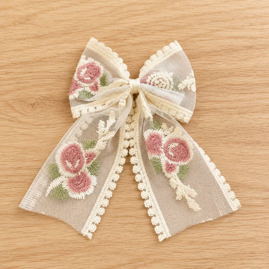 Floral Lace Bow