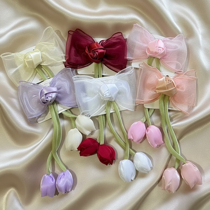 Rose Bow Clip