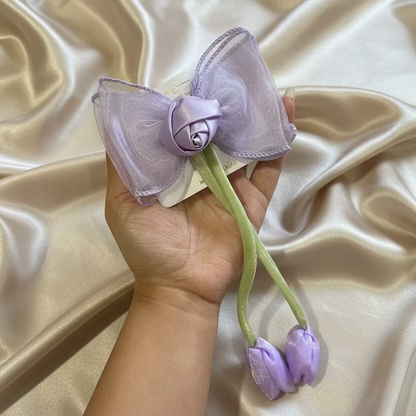 Rose Bow Clip