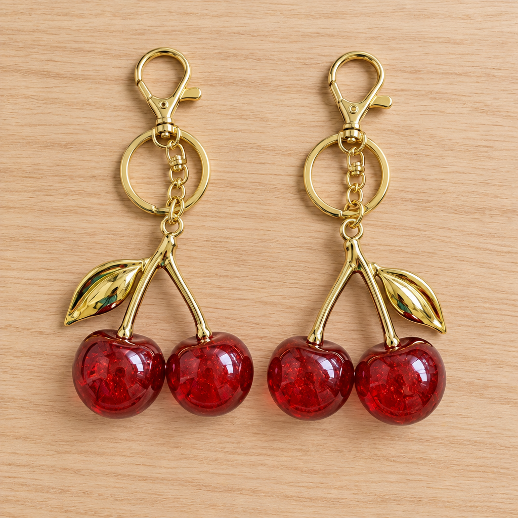 Premium Cherry Keychain
