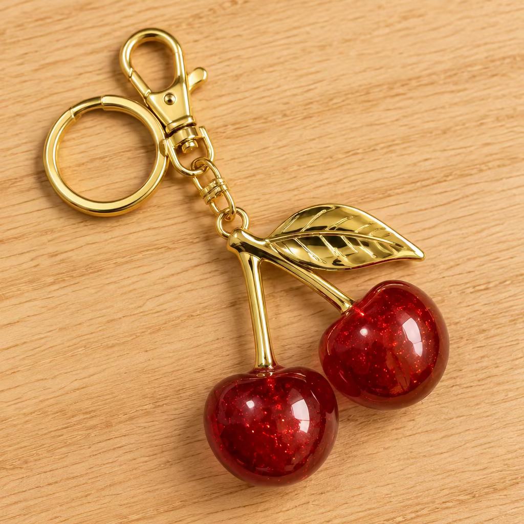 Premium Cherry Keychain