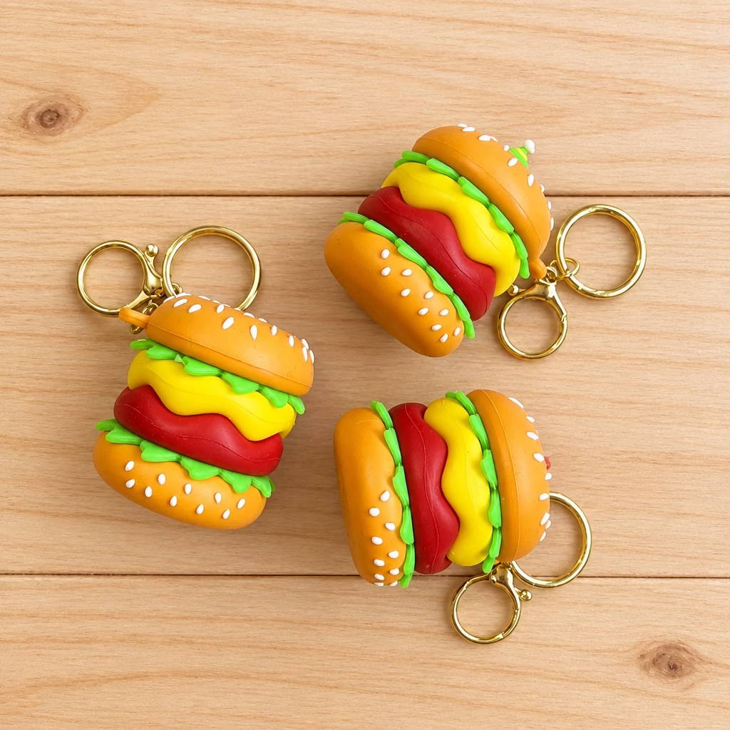 Burger Pop Out Keychain