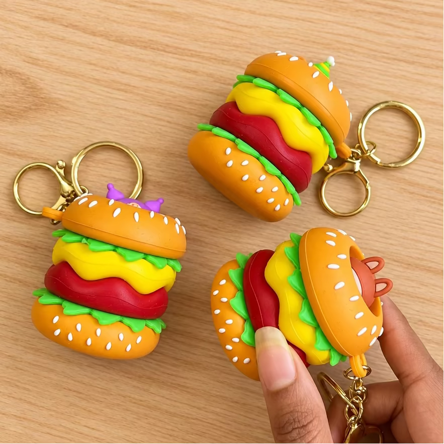 Burger Pop Out Keychain