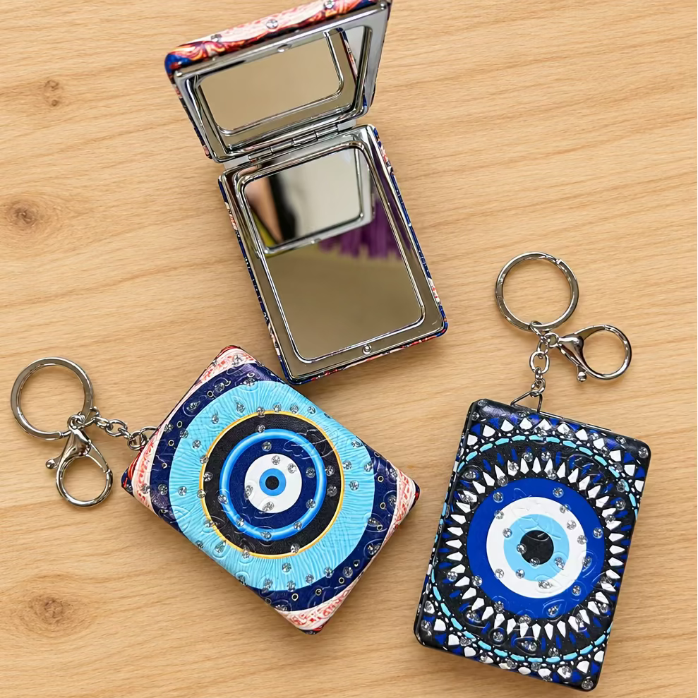 Evil Eye Mirror Keychains