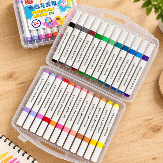 24 Set Water-Based Markers – Colouring & Drawing Pens