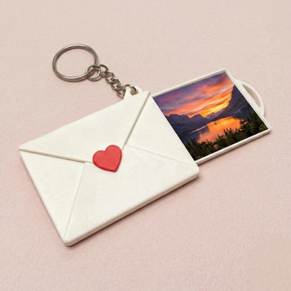Personalized Envelope Photo Keychain