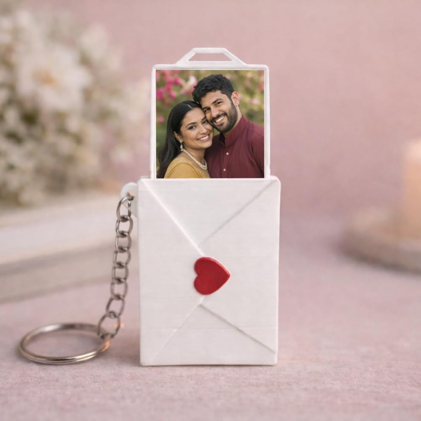 Personalized Envelope Photo Keychain