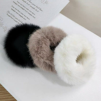 Set of 3 Mini Fur Scrunchies (Random Colors)