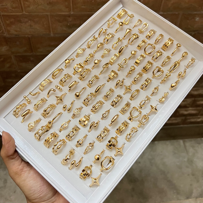 Premium Adjustable Golden Anti-Tarnish Rings