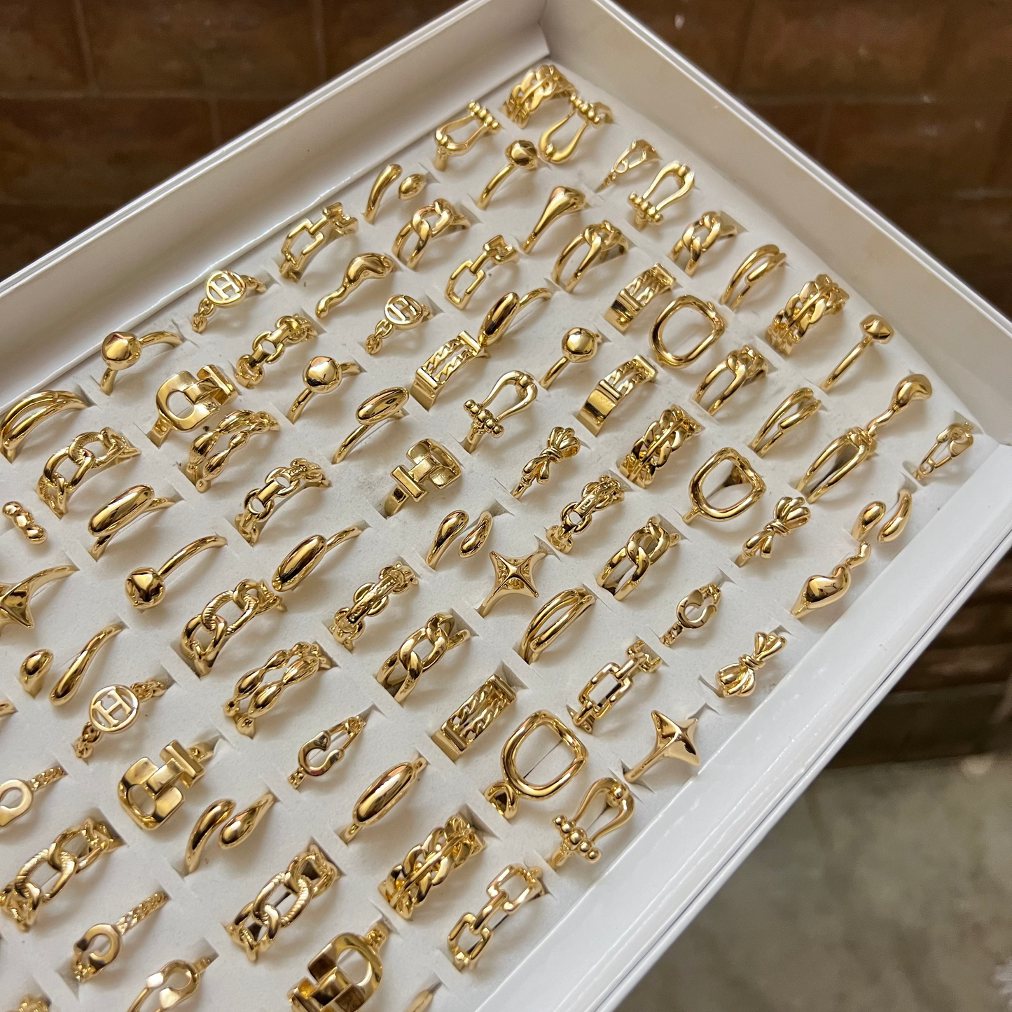 Premium Adjustable Golden Anti-Tarnish Rings