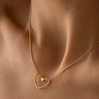 Anti Tarnish Heart Necklace