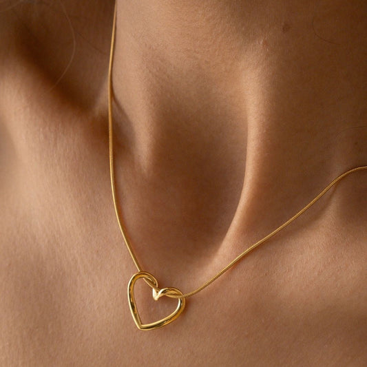 Anti Tarnish Heart Necklace