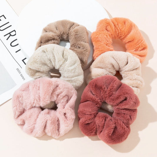 Soft Plush Fur Scrunchies