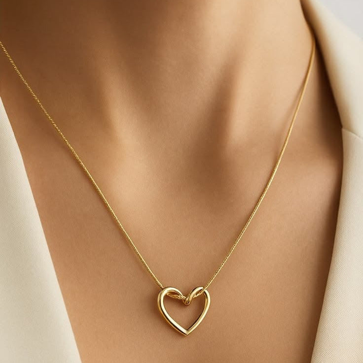Anti Tarnish Heart Necklace