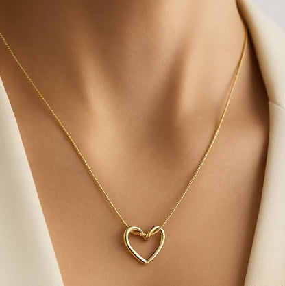 Anti Tarnish Heart Necklace