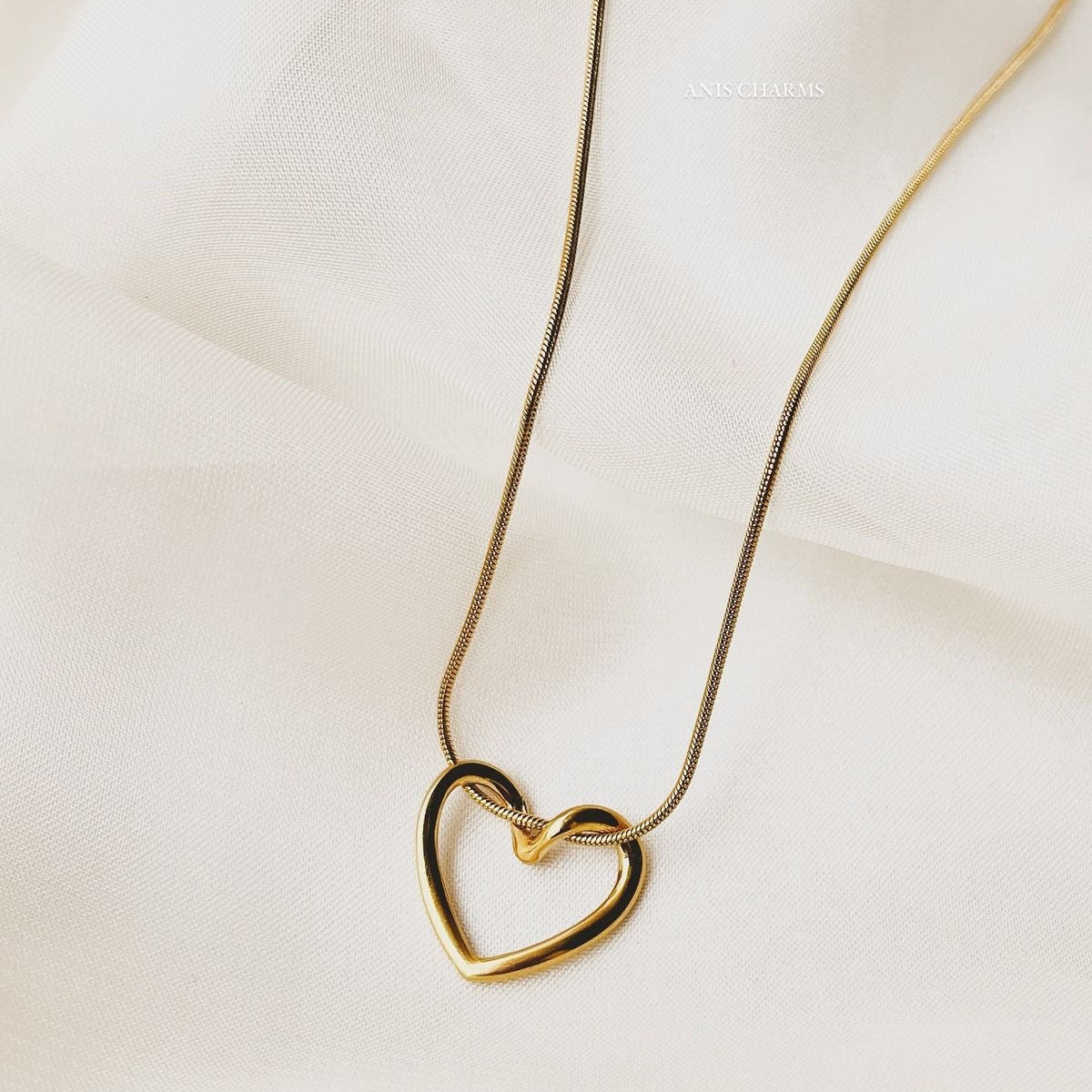 Anti Tarnish Heart Necklace