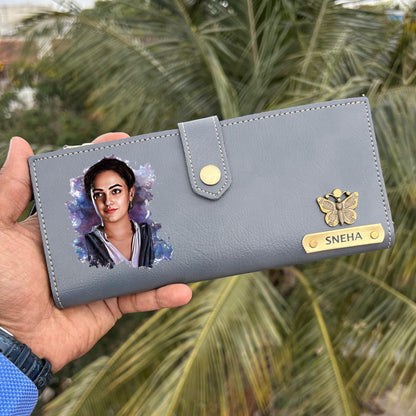 2 Fold Artistic Photo Printed Ladies Wallet