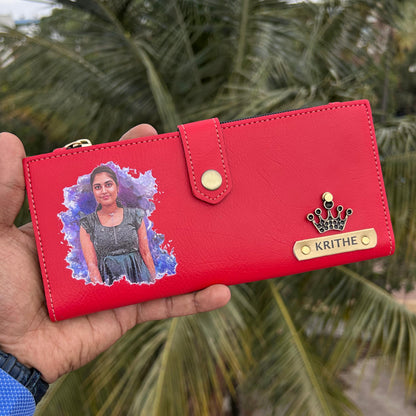 2 Fold Artistic Photo Printed Ladies Wallet