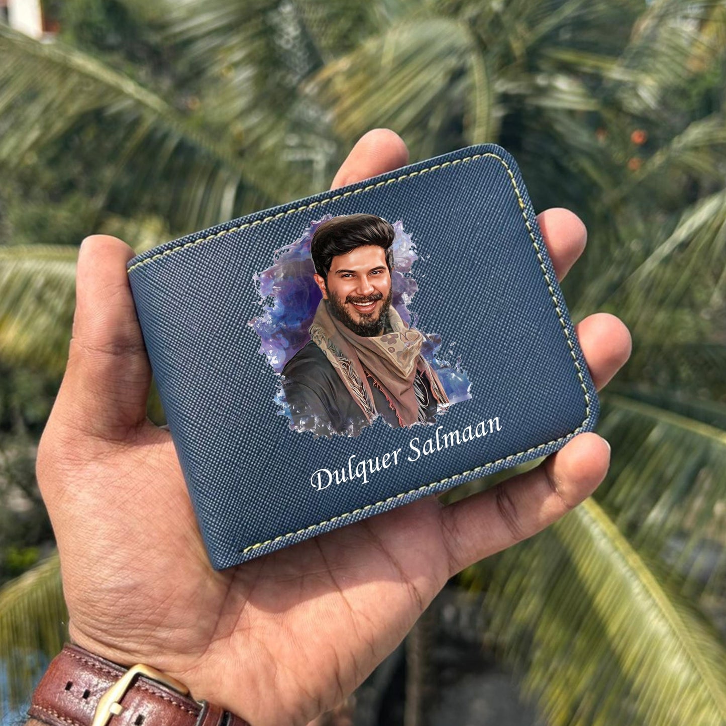 Personalized Artistic Photo Printed Men's Wallet