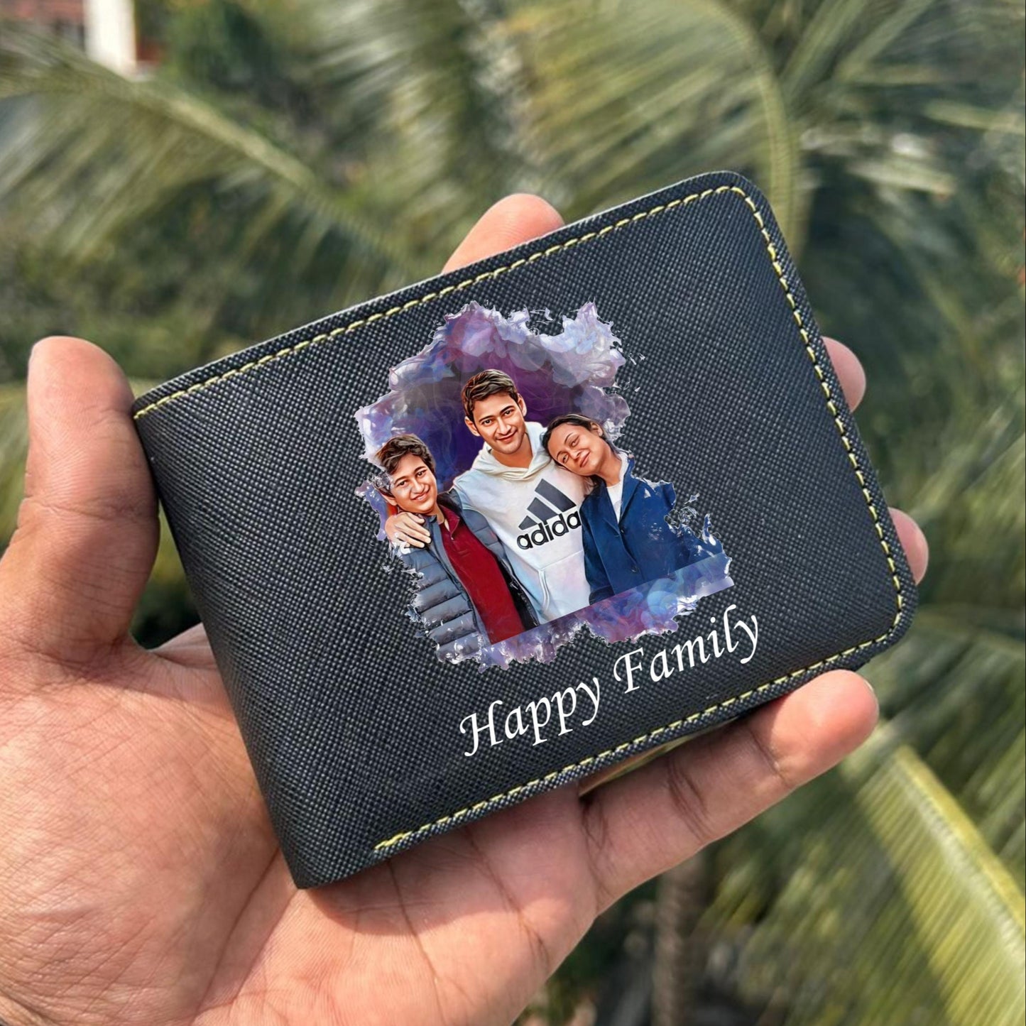 Personalized Artistic Photo Printed Men's Wallet