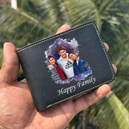 Personalized Artistic Photo Printed Men's Wallet