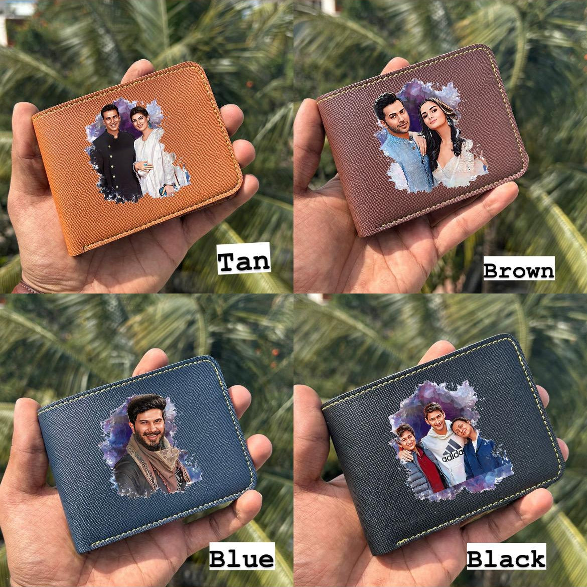 Personalized Artistic Photo Printed Men's Wallet