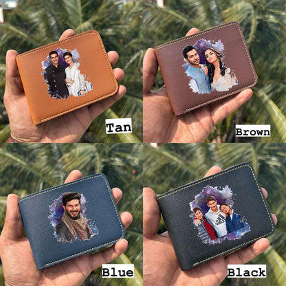 Personalized Artistic Photo Printed Men's Wallet
