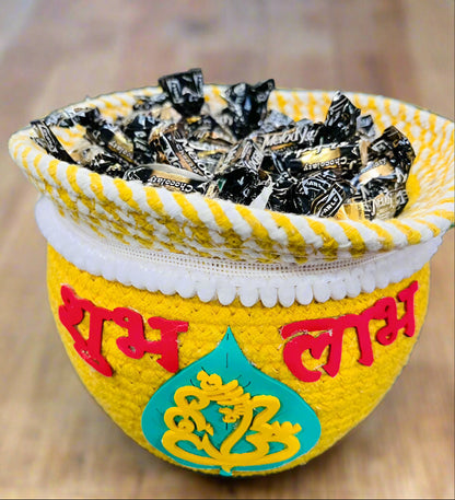 Premium Shubh Laabh Jute Organizer | Festive Edition