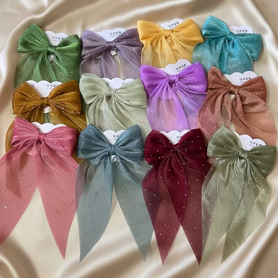 Sparkly Bow Clips