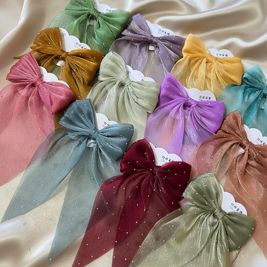 Sparkly Bow Clips