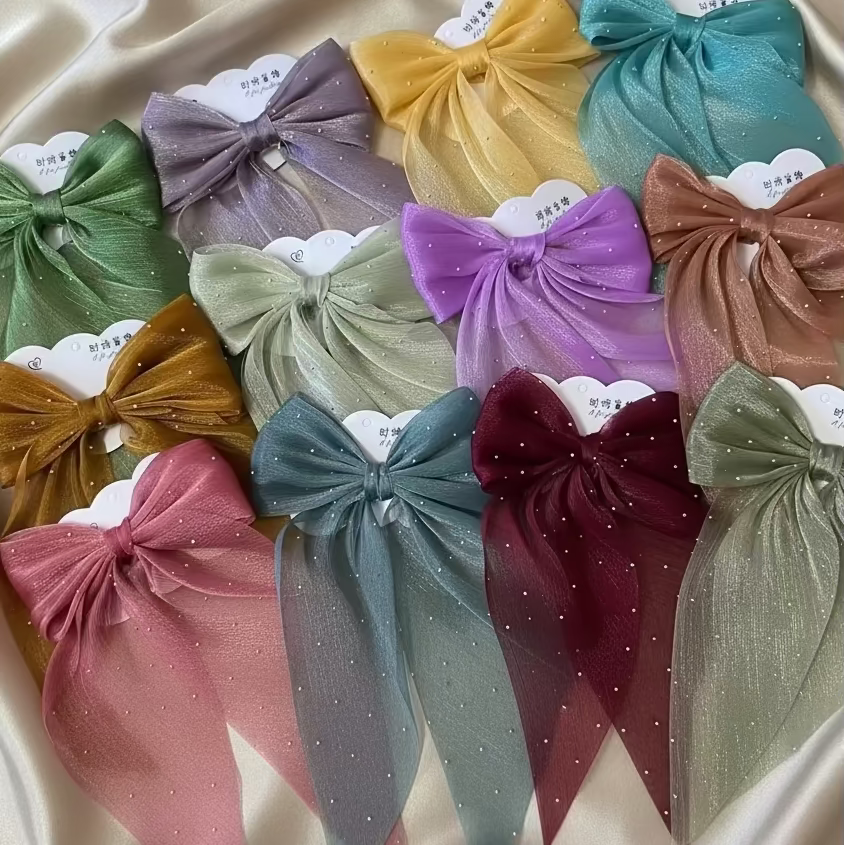 Sparkly Bow Clips